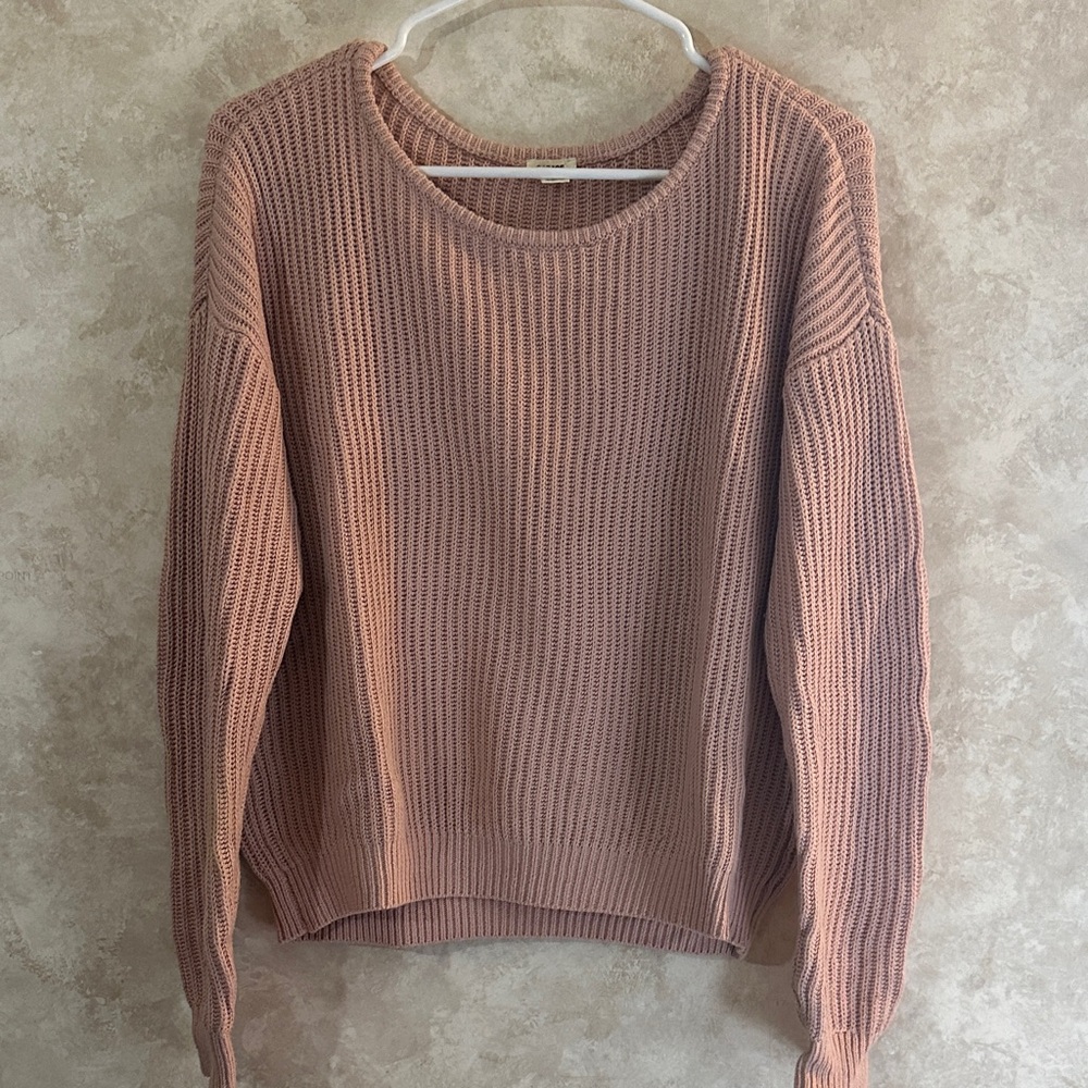 Garage Dusty Pink Crew Neck Sweater